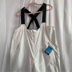 🆕❄️⛷️ NWT Columbia Womens Iceventure Bibs snowpants White Size 2X